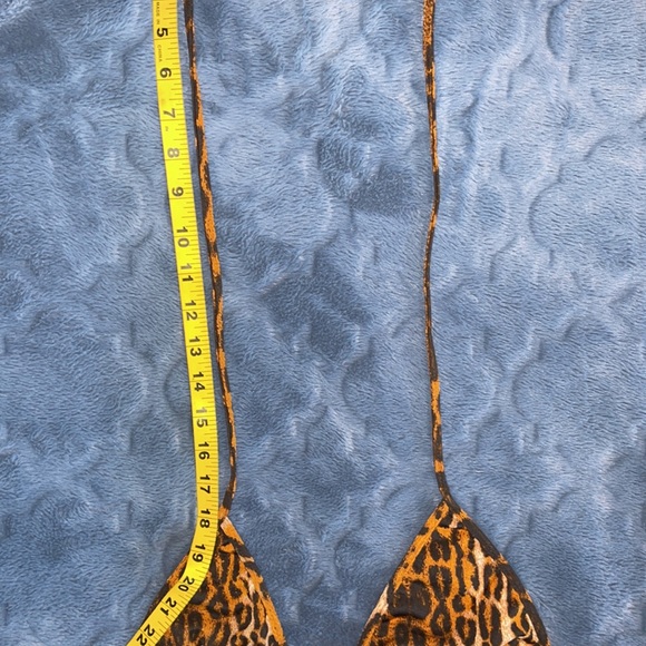 VINTAGE RARE LEOPARD PRINT STRING BIKINI PORT-CROS PARIS Made in France UK SZ 42 - Picture 11 of 11